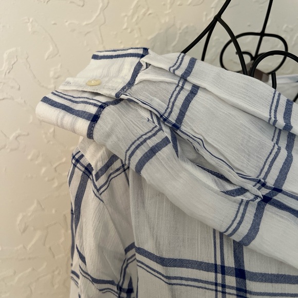 💥Last Call💥 NWOT LOFT Drop Waist Peplum Top Long Sleeve Lightweight Gauzy Rayon - Picture 3 of 13